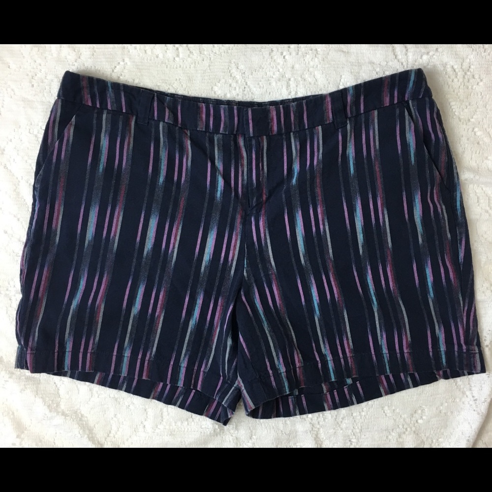 Merona women's chino shorts size 10 striped cotton